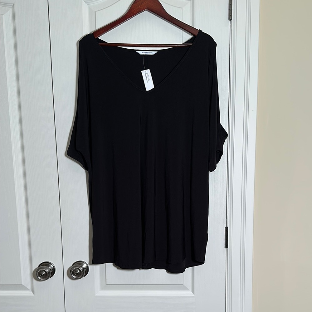 Penningtons Black Blouse with Keyhole Arms